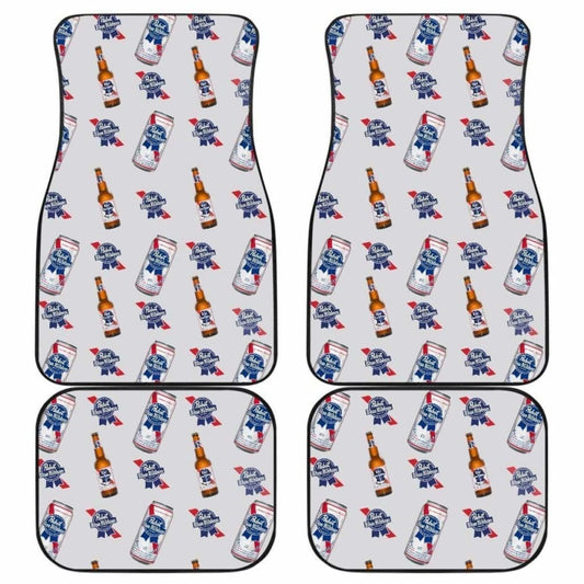 Pabst Blue Ribbon Car Floor Mats Beer Lover Gift Idea 195016 - YourCarButBetter