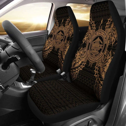 Palau Car Seat Cover - Palau Seal Map Gold - 105905 - YourCarButBetter