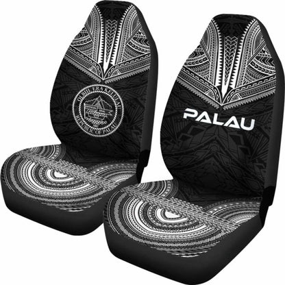 Palau Car Seat Cover - Palau Seal Polynesian Chief Tattoo Black Version - 10 174914 - YourCarButBetter