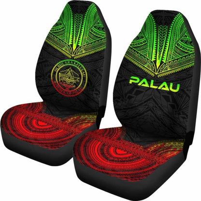 Palau Car Seat Cover - Palau Seal Polynesian Chief Tattoo Reggae Version - 10 174914 - YourCarButBetter