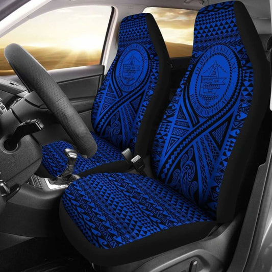 Palau Car Seat Cover - Palau Seal Polynesian Tattoo Blue - 9 174914 - YourCarButBetter