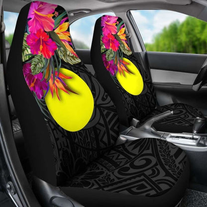 Palau Car Seat Covers - Polynesian Hibiscus Pattern - 232125 - YourCarButBetter