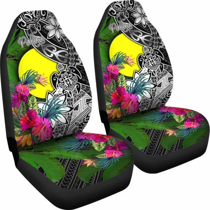 Palau Car Seat Covers - Turtle Plumeria Banana Leaf - Amazing 091114 - YourCarButBetter
