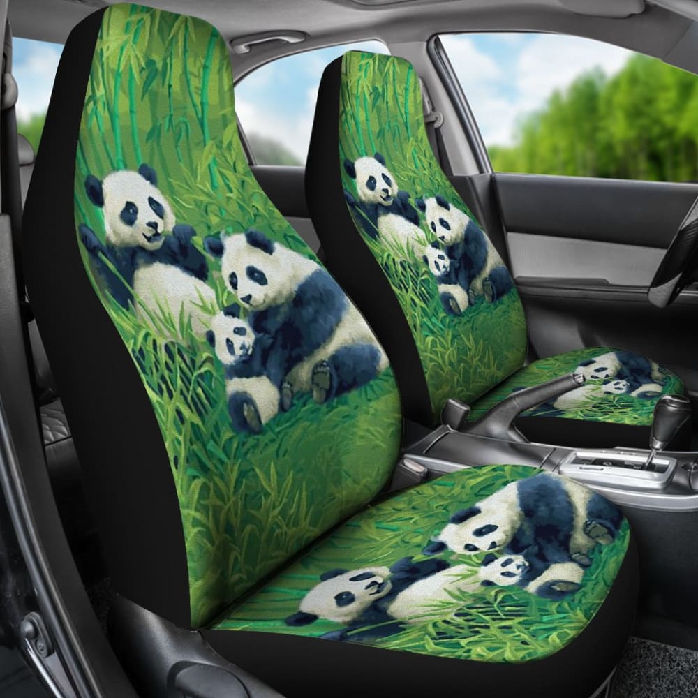 Panda and Bamboo Car Seat Covers 211106 - YourCarButBetter