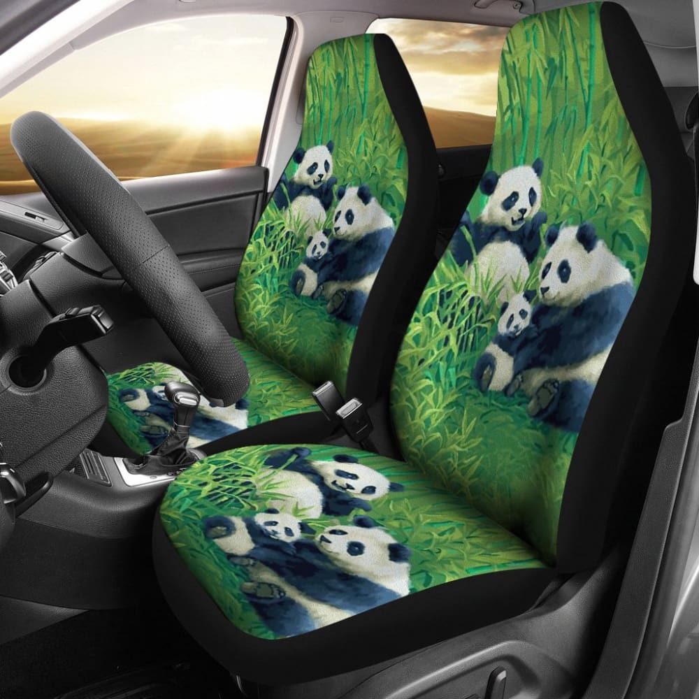Panda and Bamboo Car Seat Covers 211106 - YourCarButBetter