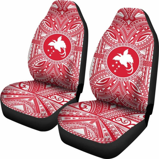 Papua New Guinea 1 Car Seat Cover - Papua New Guinea 1 Coat Of Arms Polynesian Flag Color 105905 - YourCarButBetter
