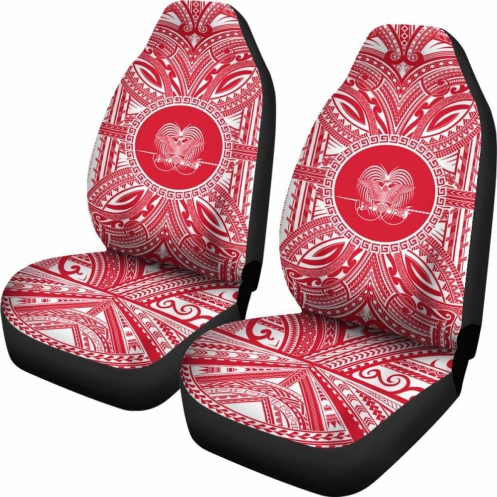 Papua New Guinea Car Seat Cover - Papua New Guinea Coat Of Arms Polynesian Flag Color 105905 - YourCarButBetter