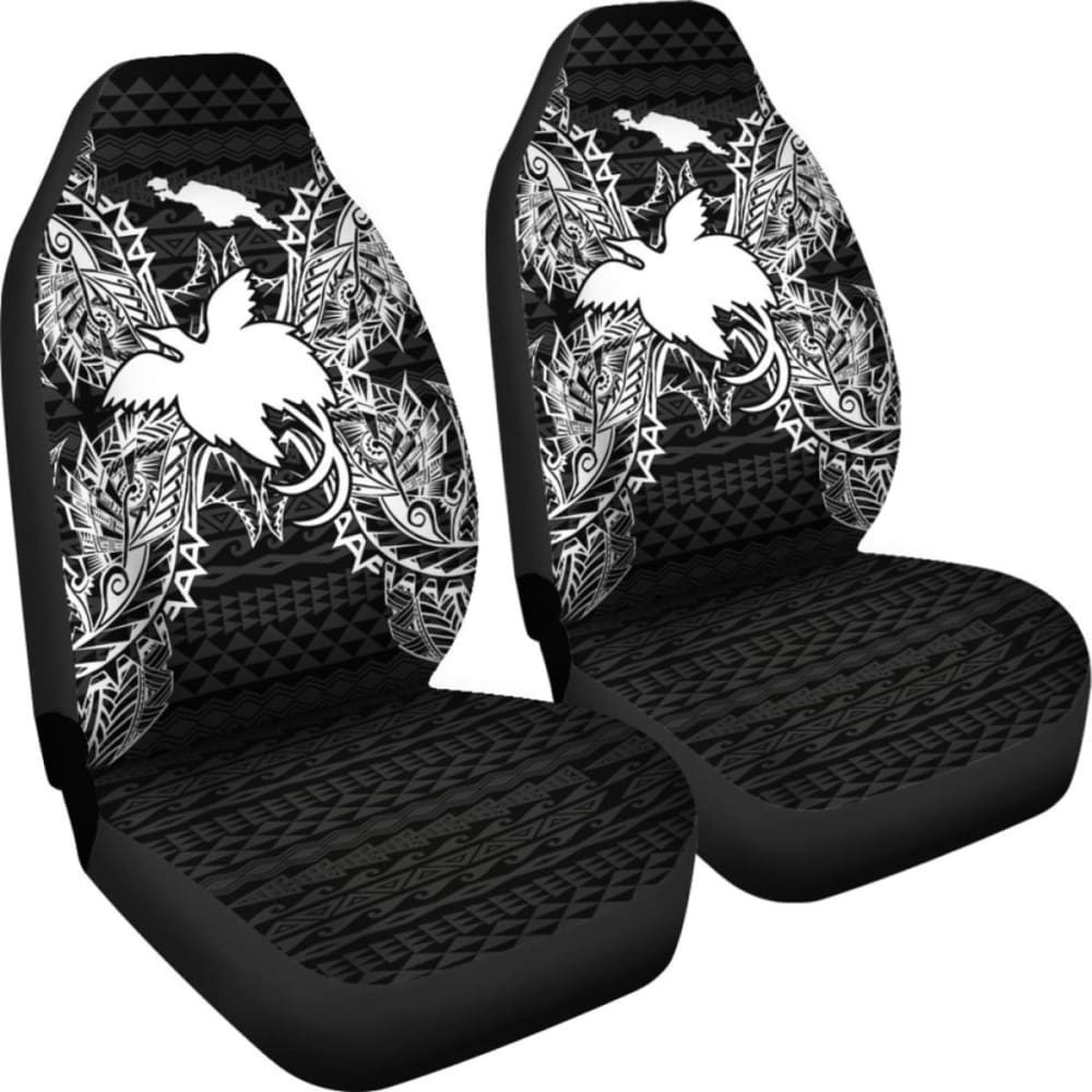 Papua New Guinea Car Seat Cover - Papua New Guinea Flag Map Black - 105905 - YourCarButBetter