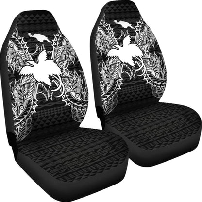 Papua New Guinea Car Seat Cover - Papua New Guinea Flag Map Black - 105905 - YourCarButBetter