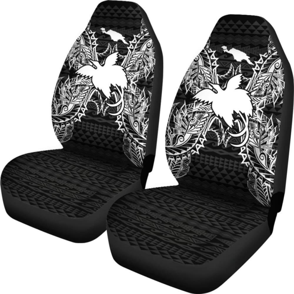 Papua New Guinea Car Seat Cover - Papua New Guinea Flag Map Black - 105905 - YourCarButBetter