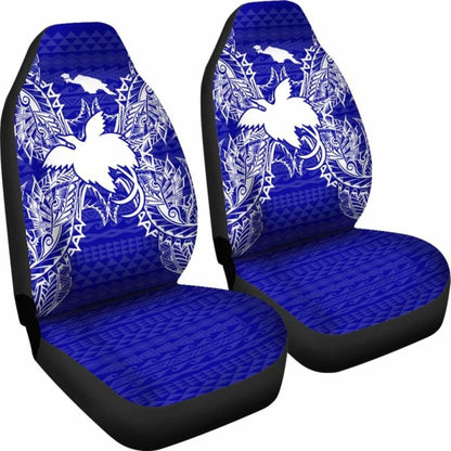 Papua New Guinea Car Seat Cover - Papua New Guinea Flag Map Blue - 105905 - YourCarButBetter