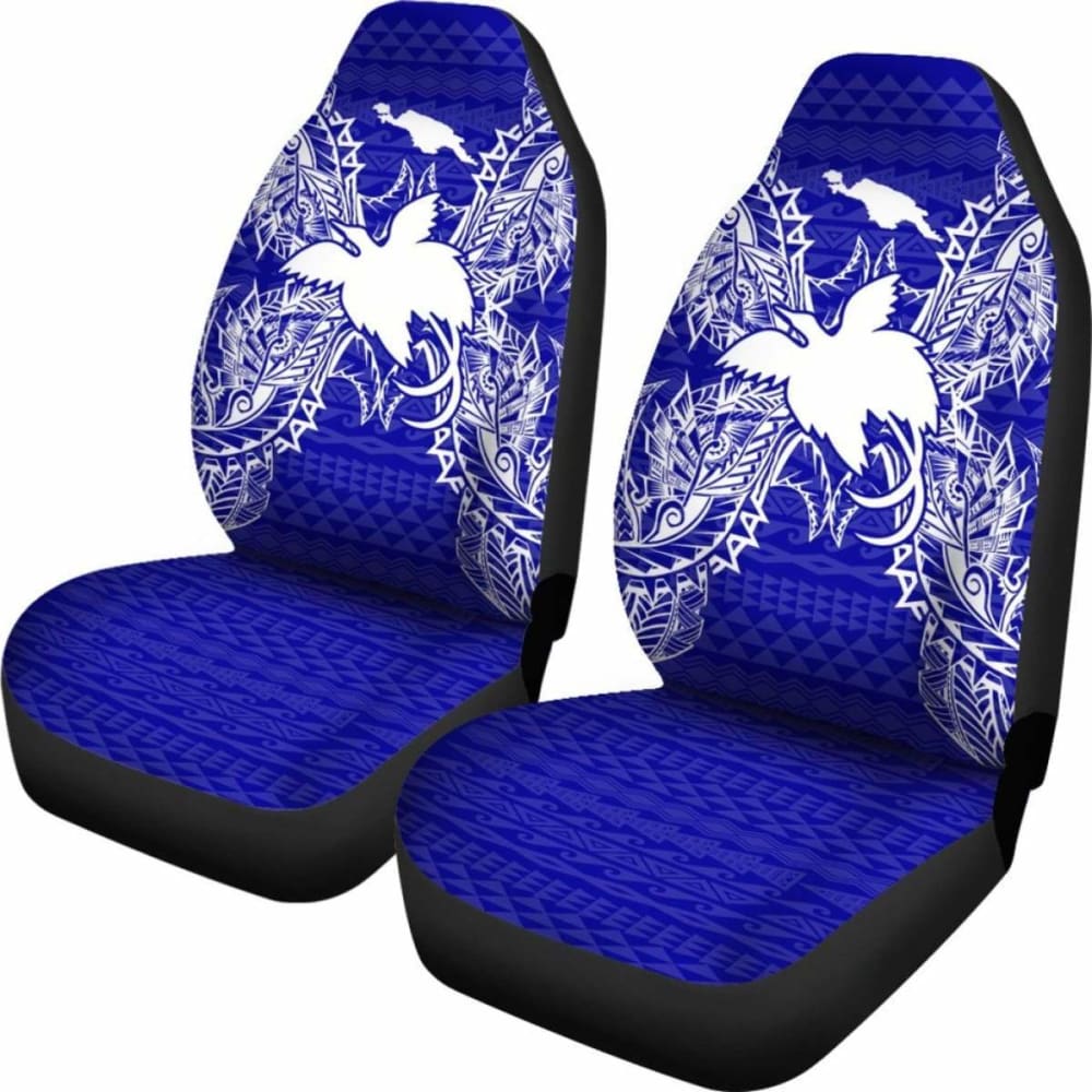 Papua New Guinea Car Seat Cover - Papua New Guinea Flag Map Blue - 105905 - YourCarButBetter