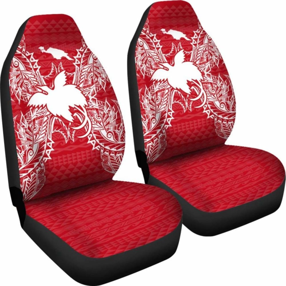 Papua New Guinea Car Seat Cover - Papua New Guinea Flag Map Red White - 105905 - YourCarButBetter