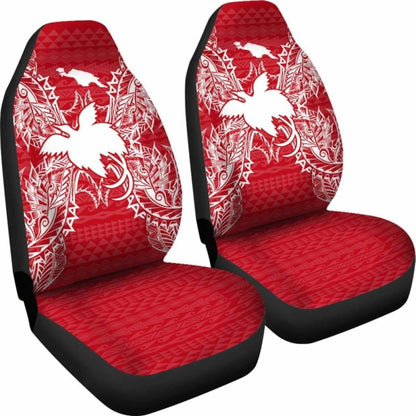 Papua New Guinea Car Seat Cover - Papua New Guinea Flag Map Red White - 105905 - YourCarButBetter