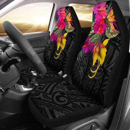 Papua New Guinea Car Seat Covers - Hibiscus Polynesian Pattern - 232125 - YourCarButBetter