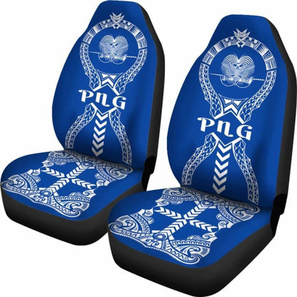 Papua New Guinea Car Seat Covers Polynesian Tribal Blue 105905 - YourCarButBetter