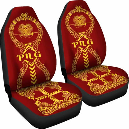 Papua New Guinea Car Seat Covers Polynesian Tribal Luxury 105905 - YourCarButBetter
