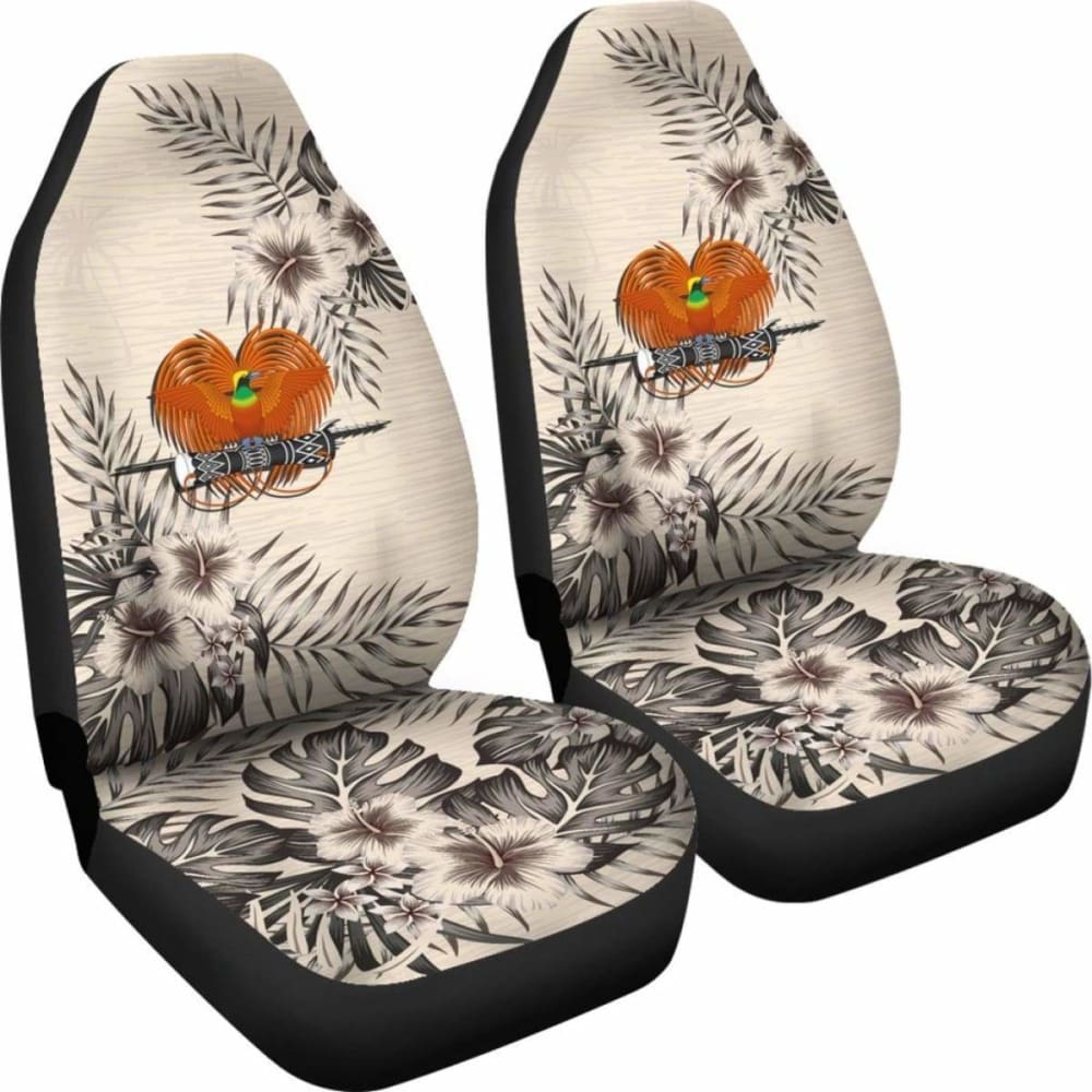 Papua New Guinea Car Seat Covers The Beige Hibiscus (Set Of Two) 789.99 232125 - YourCarButBetter