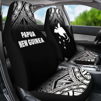 Papua New Guinea Polynesian Car Seat Covers - Black Fog - 105905 - YourCarButBetter