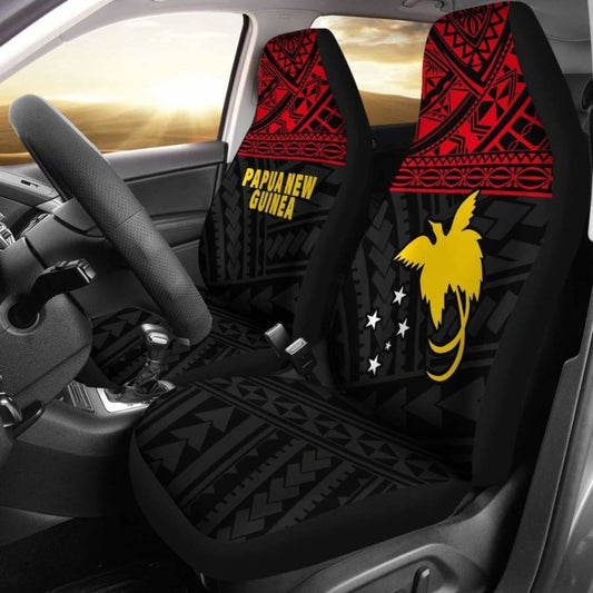 Papua New Guinea Polynesian Car Seat Covers Red - 105905 - YourCarButBetter