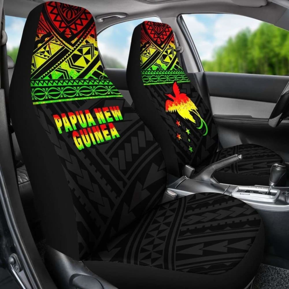 Papua New Guinea Polynesian Car Seat Covers Reggae - 105905 - YourCarButBetter