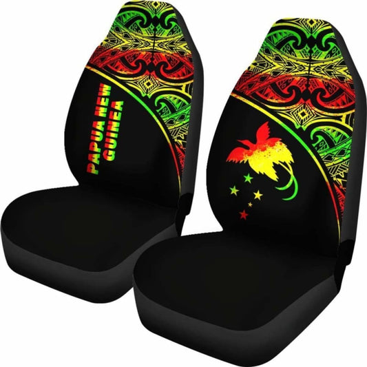 Papua New Guinea Polynesian Car Seat Covers - Reggae Curve - 105905 - YourCarButBetter
