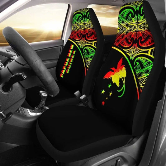 Papua New Guinea Polynesian Car Seat Covers - Reggae Curve - 105905 - YourCarButBetter