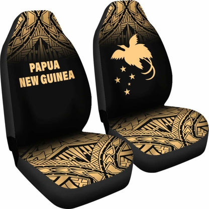 Papua New Guinea Polynesian Car Seat Covers - Yellow Fog - 105905 - YourCarButBetter