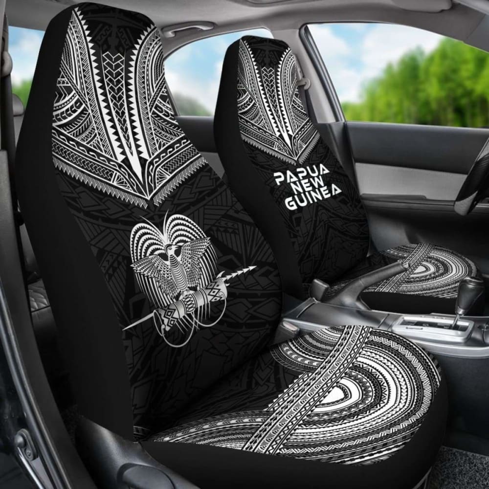 Papua New Guinea Polynesian Chief Car Seat Cover Black Version 105905 - YourCarButBetter