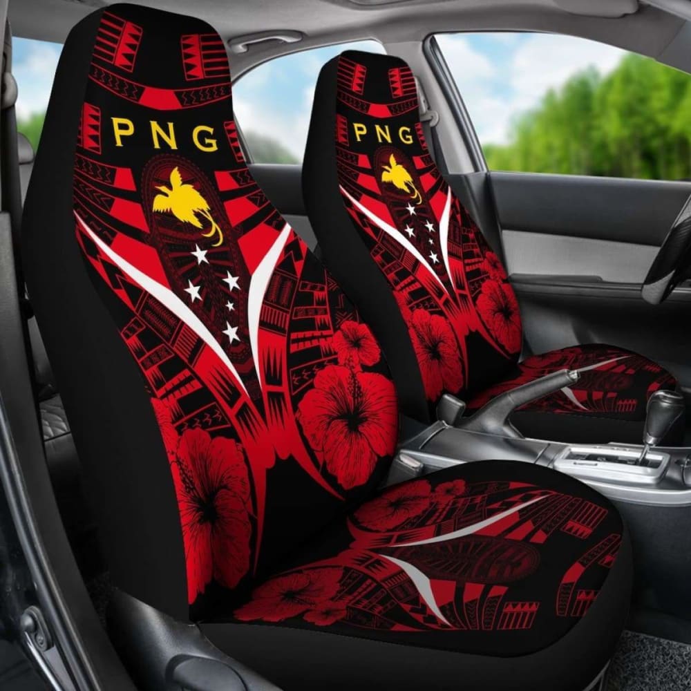 Papua New Guinea Tattoo Car Seat Covers Hibiscus 105905 - YourCarButBetter