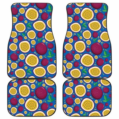 Passion Fruit Blue Background Front And Back Car Mats 174914 - YourCarButBetter