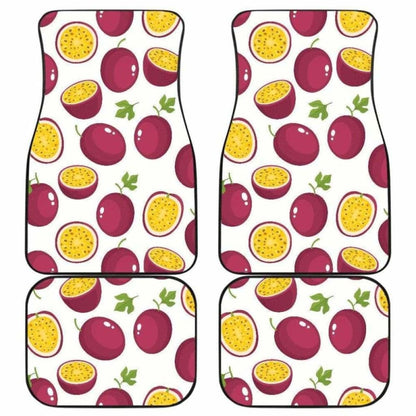 Passion Fruit Design Pattern Front And Back Car Mats 174914 - YourCarButBetter