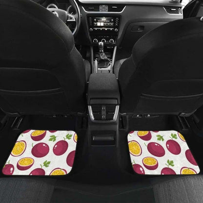 Passion Fruit Design Pattern Front And Back Car Mats 174914 - YourCarButBetter