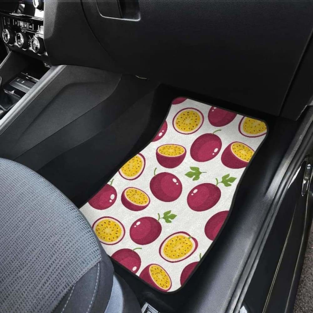 Passion Fruit Design Pattern Front And Back Car Mats 174914 - YourCarButBetter