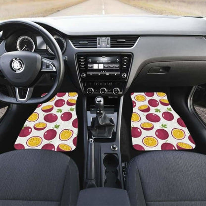 Passion Fruit Design Pattern Front And Back Car Mats 174914 - YourCarButBetter