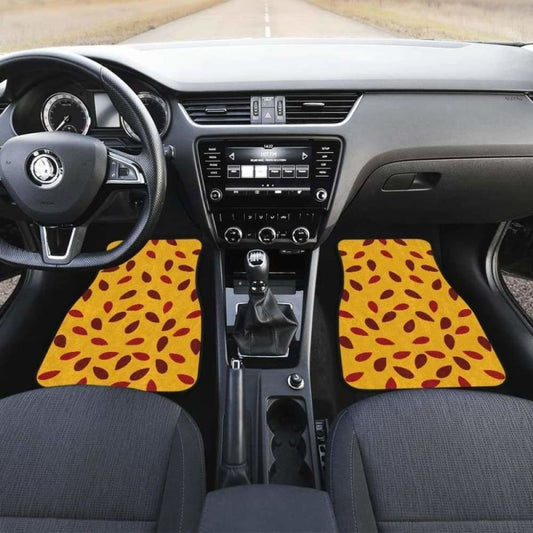 Passion Fruit Texture Front And Back Car Mats 174914 - YourCarButBetter