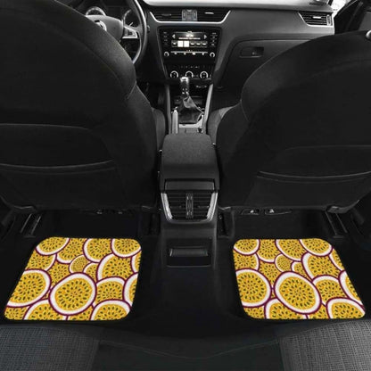 Passion Fruits Slice Pattern Front And Back Car Mats 174914 - YourCarButBetter