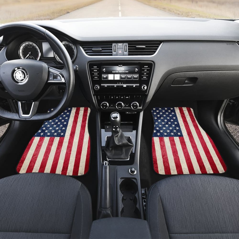 Patriotic American Flag Car Floor Mats 210202 - YourCarButBetter