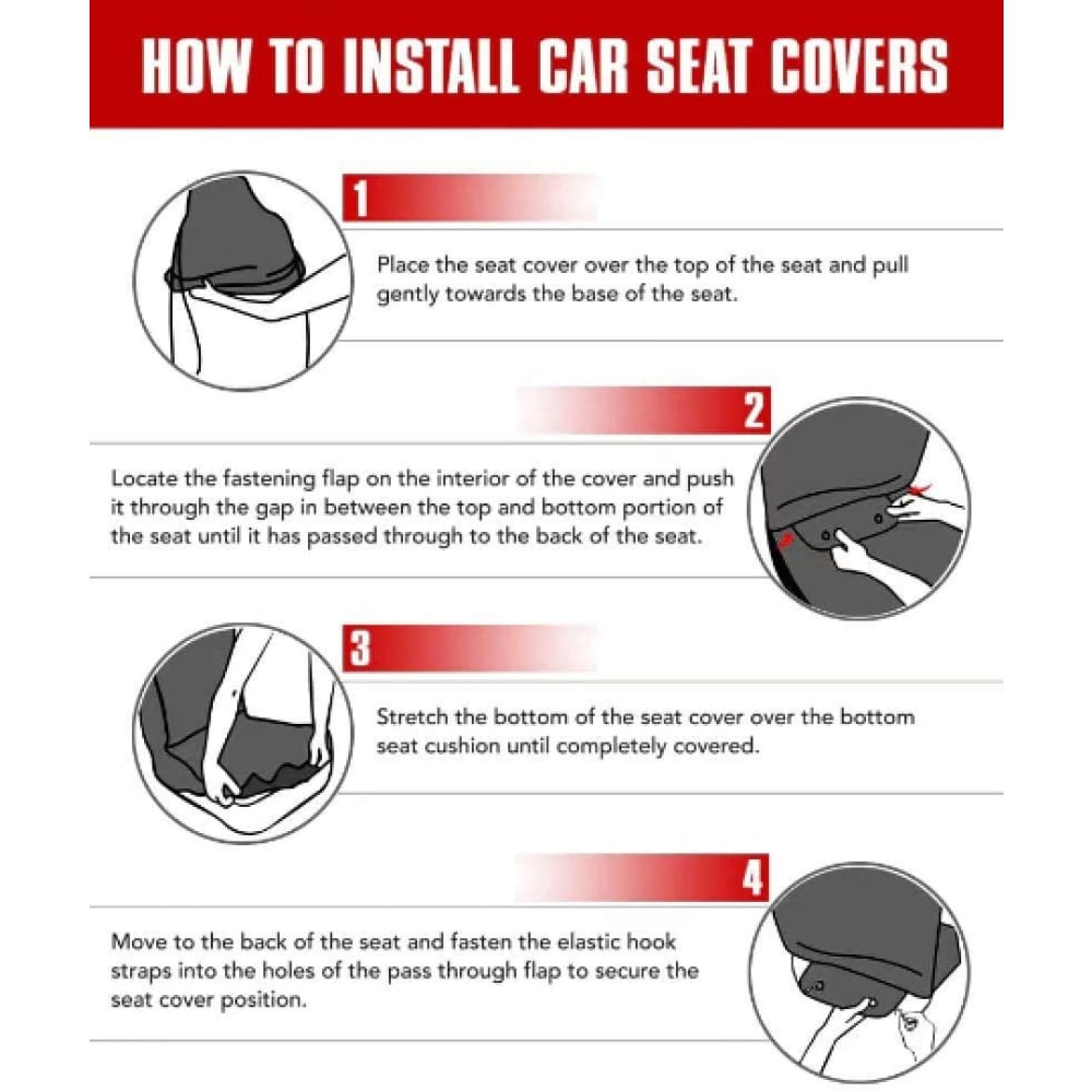 Patriotic American Flag Inspired Car Seat Covers 101819 - YourCarButBetter