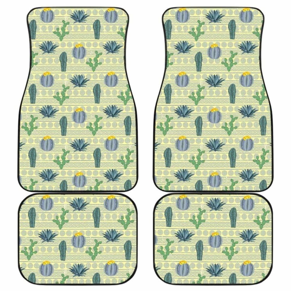 Pattern Cactus Vintage Car Floor Mats Amazing Gift H040220 102802 - YourCarButBetter