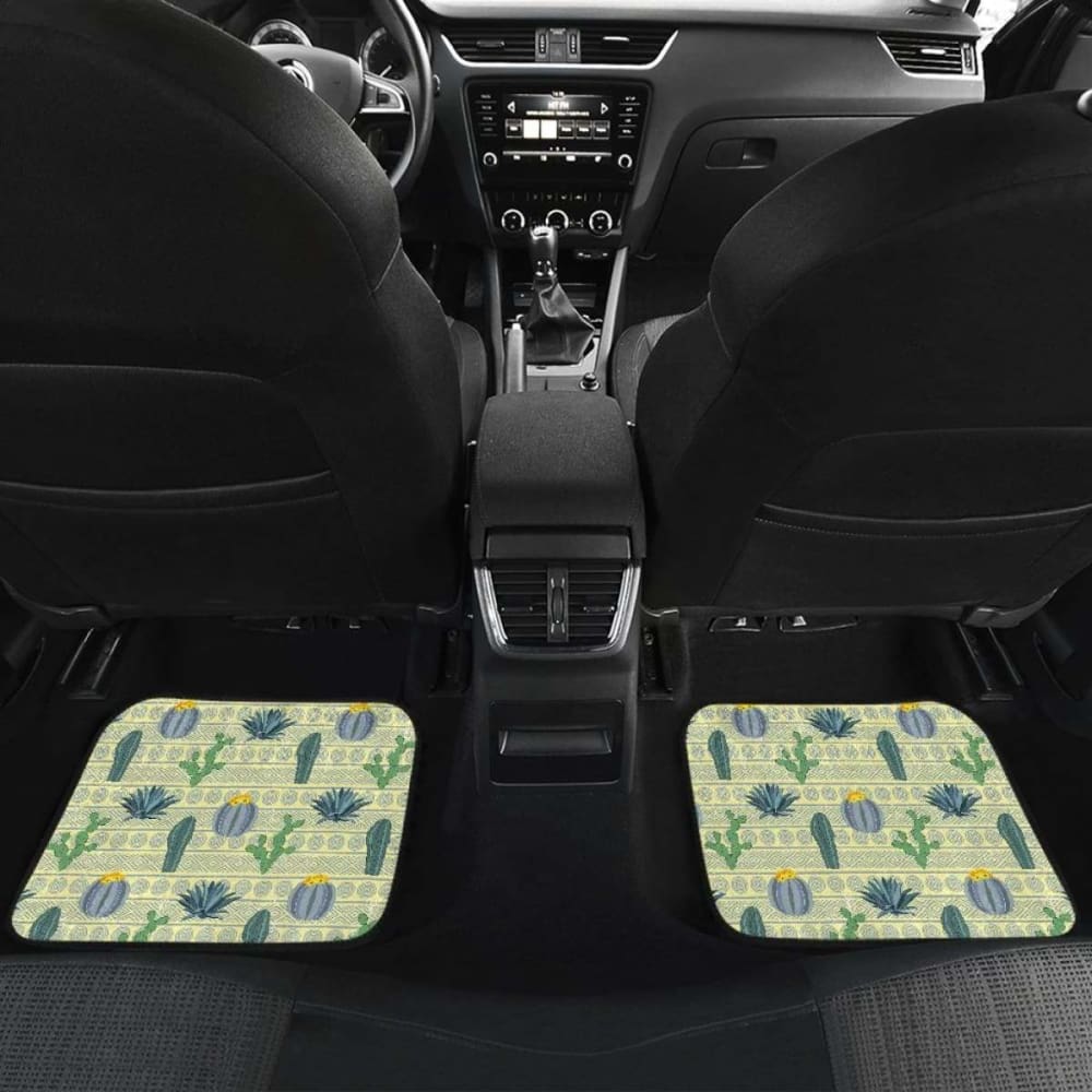 Pattern Cactus Vintage Car Floor Mats Amazing Gift H040220 102802 - YourCarButBetter