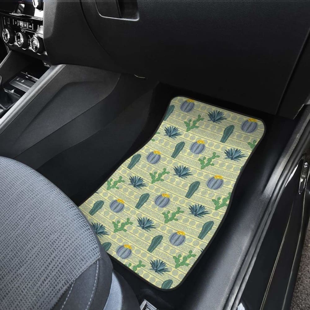 Pattern Cactus Vintage Car Floor Mats Amazing Gift H040220 102802 - YourCarButBetter