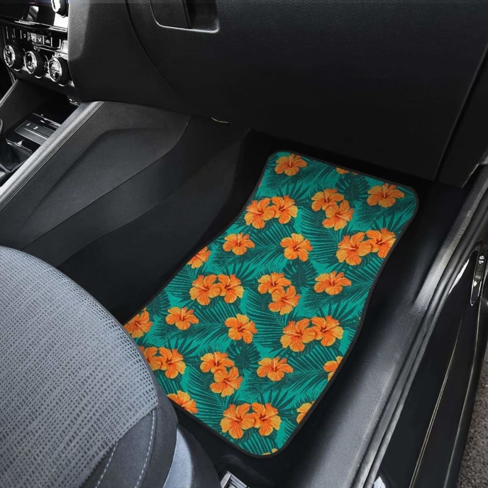 Pattern Flower Tropical Car Floor Mats Amazing Gift 210101 - YourCarButBetter