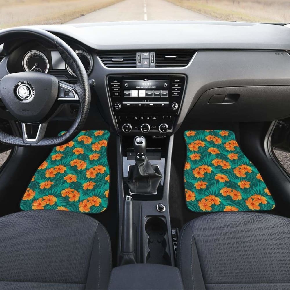 Pattern Flower Tropical Car Floor Mats Amazing Gift 210101 - YourCarButBetter