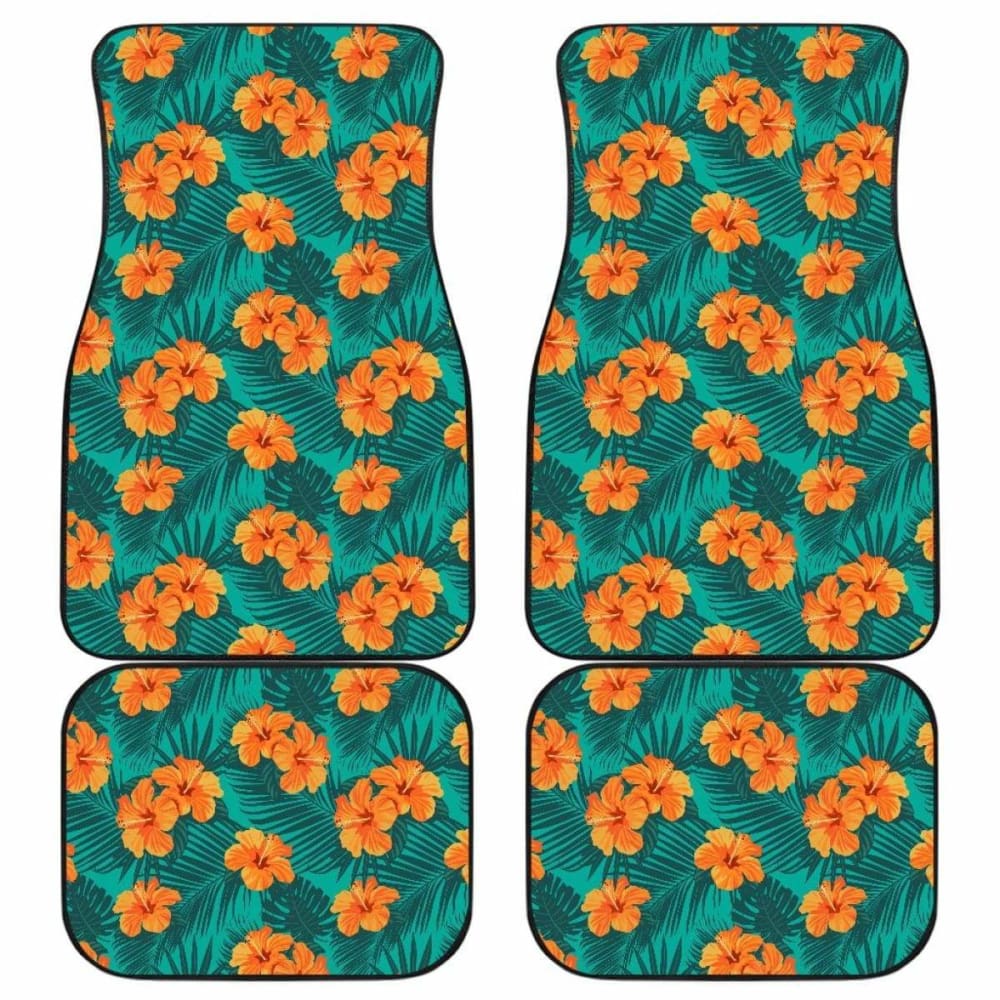 Pattern Flower Tropical Car Floor Mats Amazing Gift 210101 - YourCarButBetter