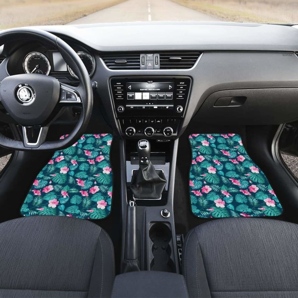 Pattern Flower Tropical Summer Car Floor Mats 210101 - YourCarButBetter