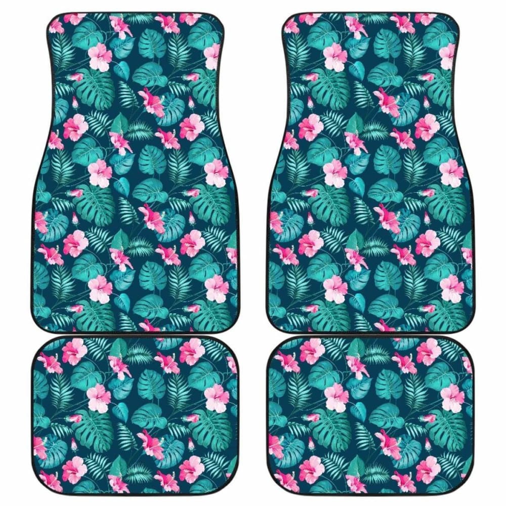 Pattern Flower Tropical Summer Car Floor Mats 210101 - YourCarButBetter