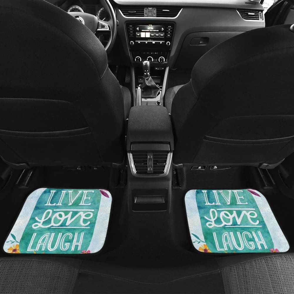 Pattern Flowers Live Laugh Love Amazing Gift Ideas Car Floor Mats 212601 - YourCarButBetter