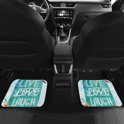 Pattern Flowers Live Laugh Love Amazing Gift Ideas Car Floor Mats 212601 - YourCarButBetter