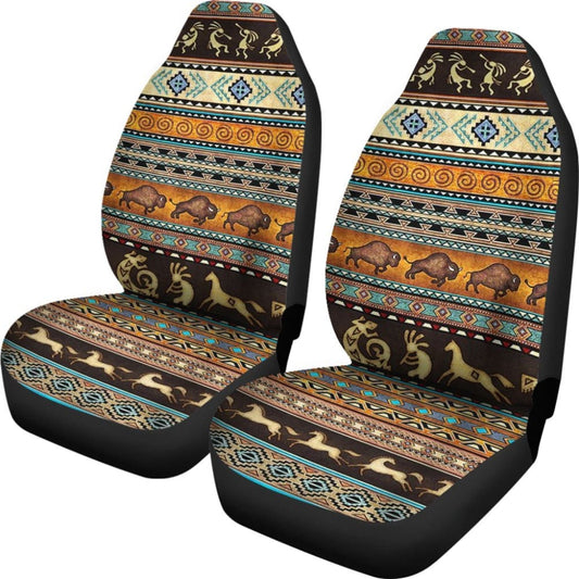Pattern Native Brown Car Seat Cover 093223 - YourCarButBetter
